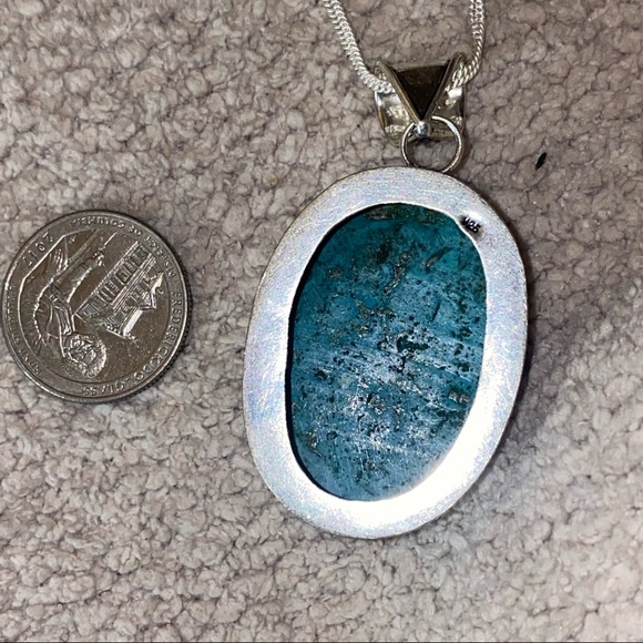 Burmese Turquoise Gemstone statement pendant - Picture 6 of 6